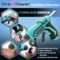 Pink Power Cordless Mini Hot Glue Gun with Stand - USB Rechargeable Wireless Hot Melt Glue Gun Kit with 20 Glue Sticks - Battery Operated Cordless Glue Gun for Crafts - Portable Blue Hot Glue Gun